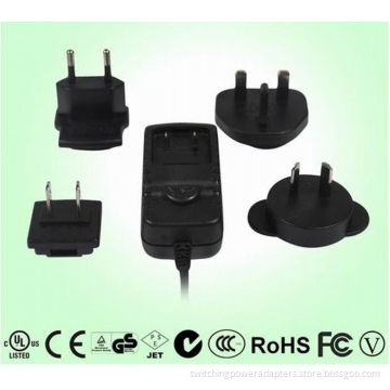 Interchangeable Plug International Power Plug Adapters 7.5w ,3v,5v,12v,15v,18v,24v Output Optional
